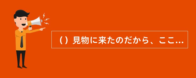 （）見物に来たのだから、ここの店で食事をして帰ることにしよう。