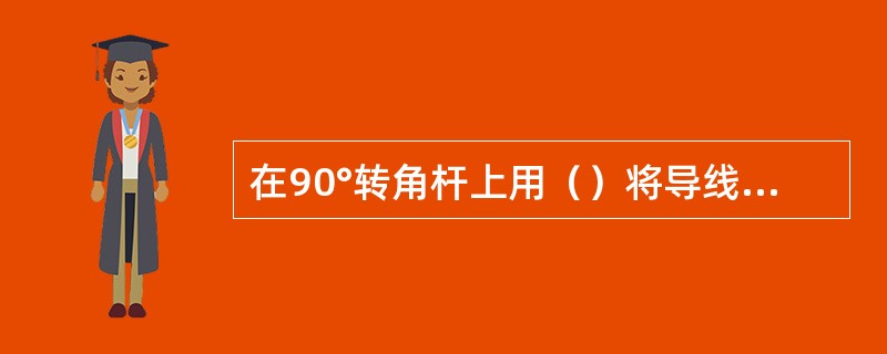 在90°转角杆上用（）将导线与悬式绝缘子连接起来。