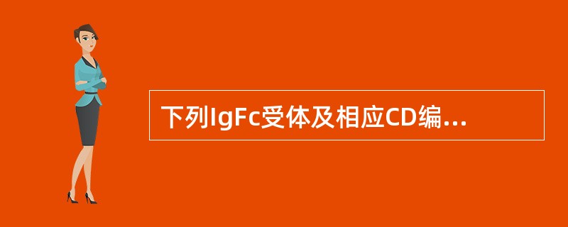 下列IgFc受体及相应CD编号，哪一组是错误的()