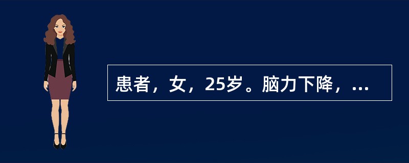 患者，女，25岁。脑力下降，白发渐增，腰膝酸软，头晕耳鸣。用药宜首选（）