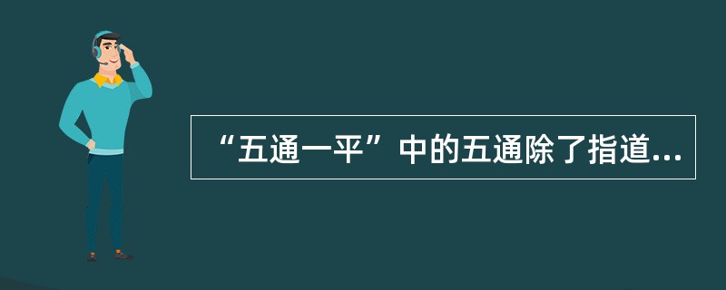 “五通一平”中的五通除了指道路、排水外，还指()。