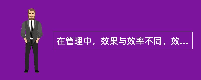 在管理中，效果与效率不同，效果涉及活动的结果，是相对于()而言的。