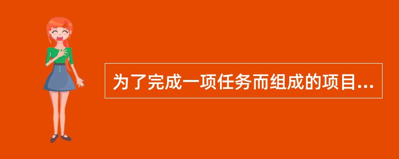 为了完成一项任务而组成的项目管理小组属于（）。