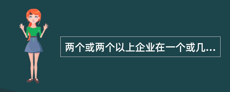 两个或两个以上企业在一个或几个具体领域依据文字协议进行合作，但合作各方没有股权的