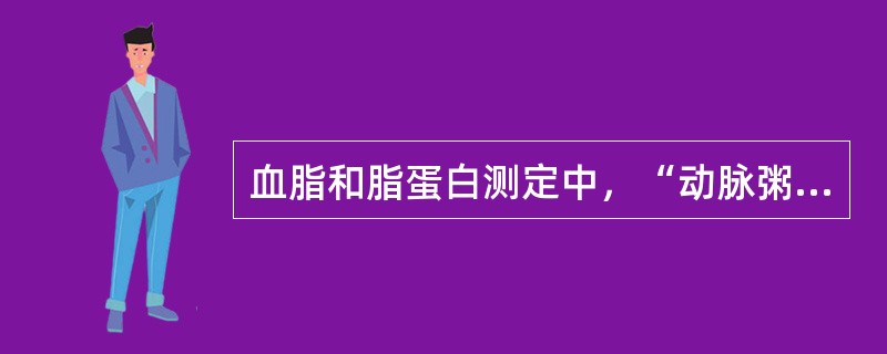 血脂和脂蛋白测定中，“动脉粥样硬化、肾病综合征、黏液性水肿、糖尿病等增高”属于（