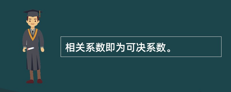 相关系数即为可决系数。