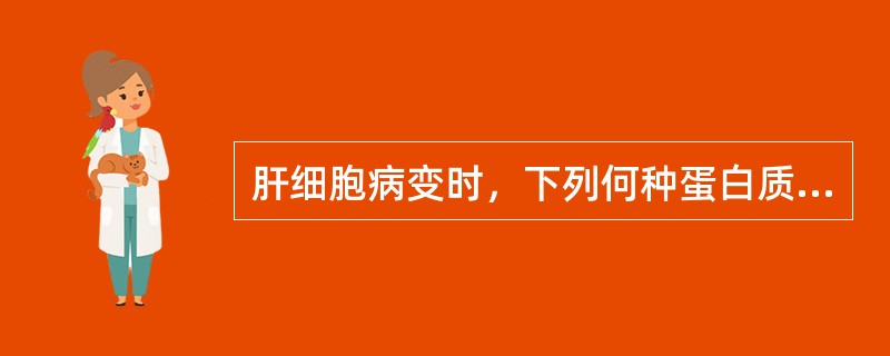 肝细胞病变时，下列何种蛋白质合成不减少（）。