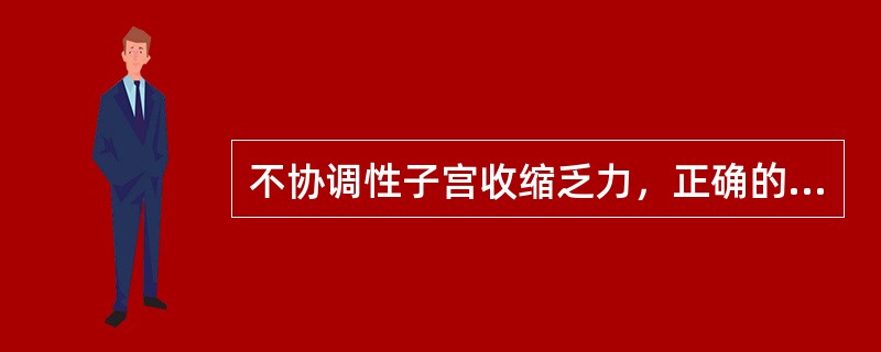 不协调性子宫收缩乏力，正确的处理应为（）