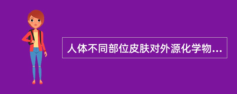 人体不同部位皮肤对外源化学物质的通透性不同，以下皮肤通透性最高的部位是（）。