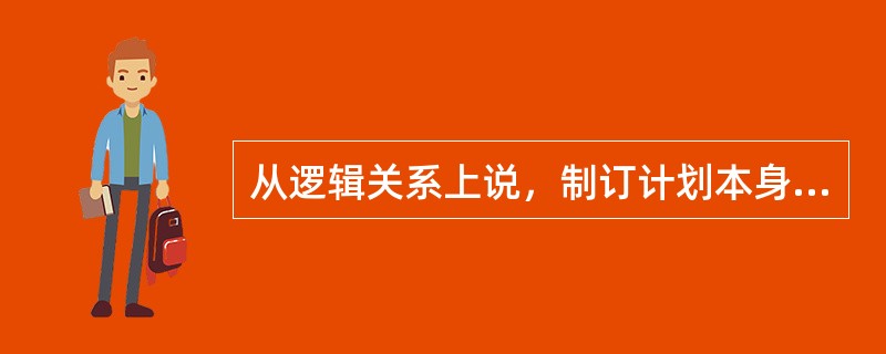 从逻辑关系上说，制订计划本身实际上构成了控制过程的（）。