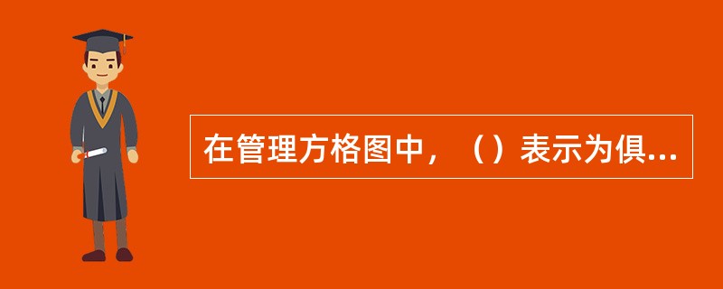 在管理方格图中，（）表示为俱乐部型领导方式。