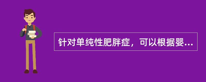 针对单纯性肥胖症，可以根据婴幼儿的年龄特点设计一些安全、有趣味性、能够减少脂肪的