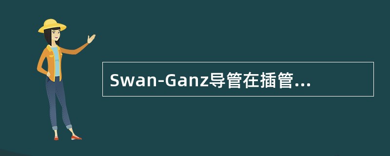 Swan-Ganz导管在插管过程中如果没有遇到预期压力波形应该()