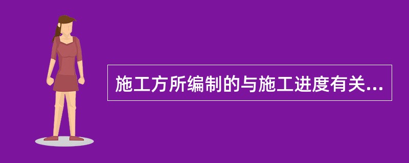 施工方所编制的与施工进度有关的计划包括()。