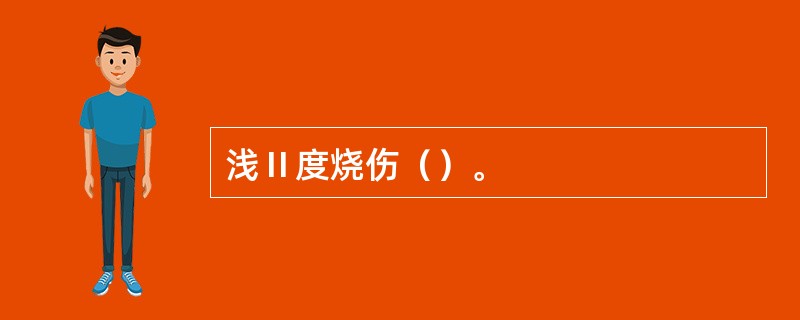 浅Ⅱ度烧伤（）。