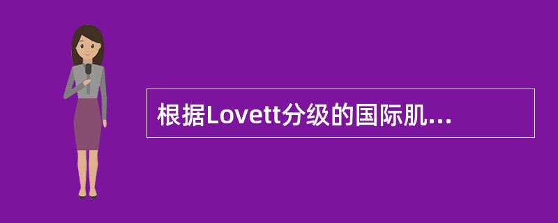 根据Lovett分级的国际肌力评定法，肢体运动可以抗重力，但不能抗阻力，其肌力属