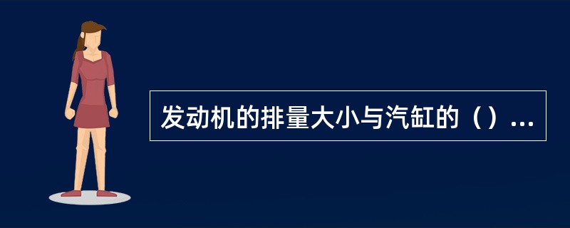 发动机的排量大小与汽缸的（）大小有关。