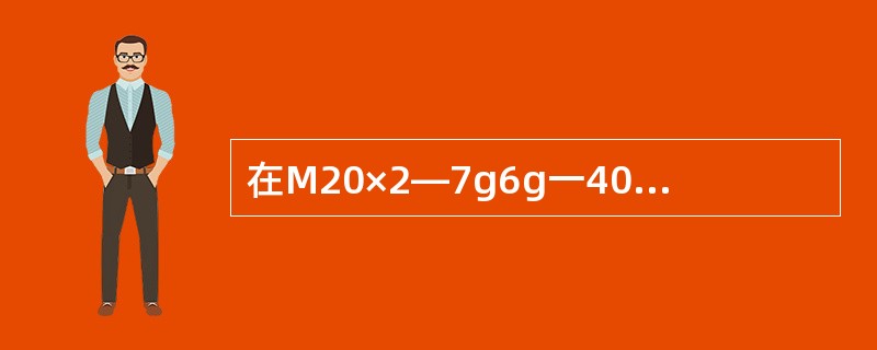 在M20×2—7g6g一40中，7g表示（）公差带代号，6g表示大径公差带代号。