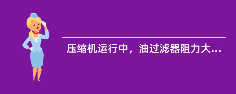 压缩机运行中，油过滤器阻力大于（）MPa应及时切换、清洗。
