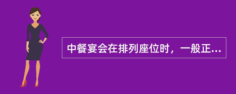 中餐宴会在排列座位时，一般正对着门的位置是（）