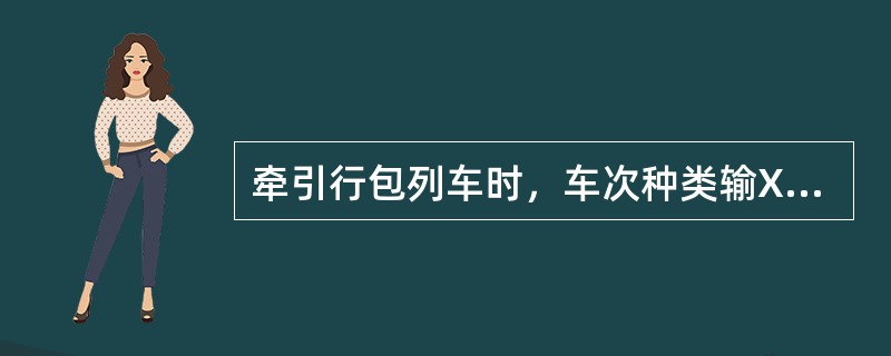 牵引行包列车时，车次种类输X，列车种类输为（）。