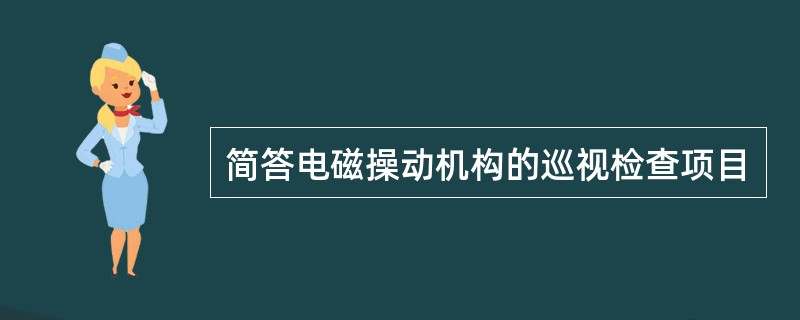 简答电磁操动机构的巡视检查项目