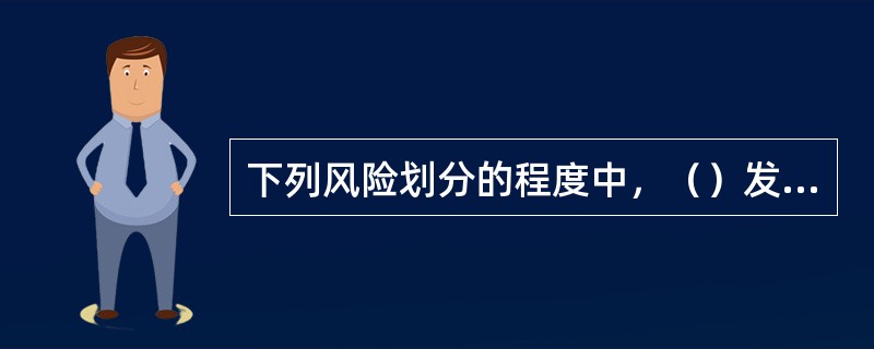 下列风险划分的程度中，（）发生的可能性大，风险造成的损失大，将使项目由可行转变为