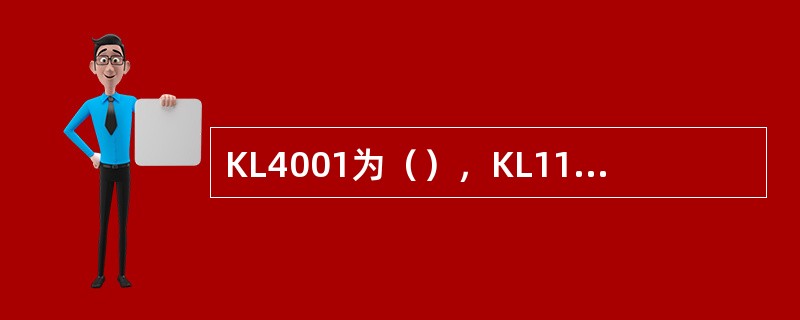 KL4001为（），KL1104为（），KL5001为（），KL2408为（）。