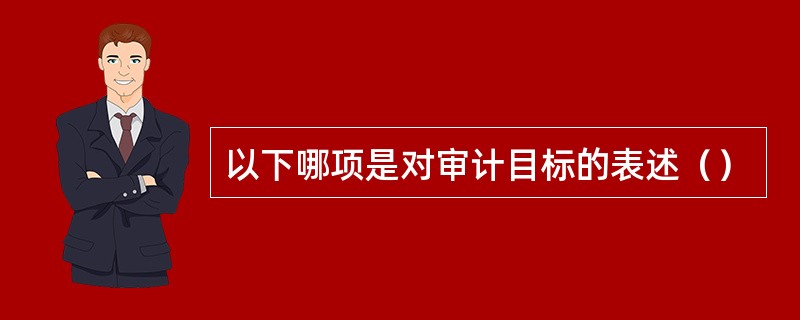 以下哪项是对审计目标的表述（）