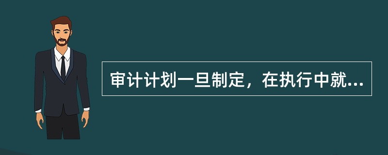 审计计划一旦制定，在执行中就不得做任何修改。