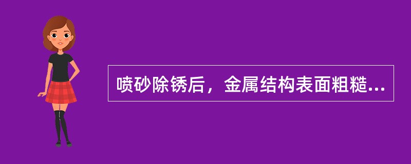 喷砂除锈后，金属结构表面粗糙度应在（）的范围之内。