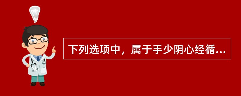 下列选项中，属于手少阴心经循行部位的是（）。