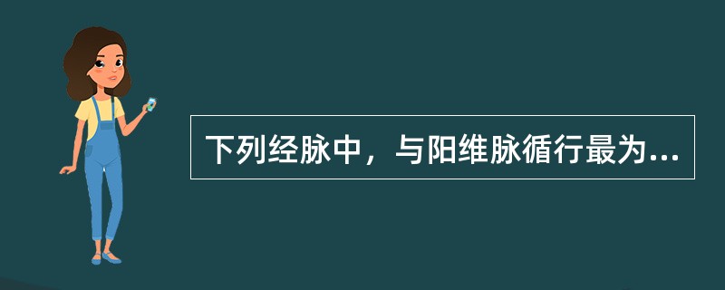 下列经脉中，与阳维脉循行最为密切的是（）。
