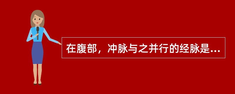 在腹部，冲脉与之并行的经脉是（）。