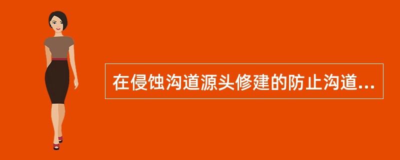 在侵蚀沟道源头修建的防止沟道塑源侵蚀的工程设施是（）。