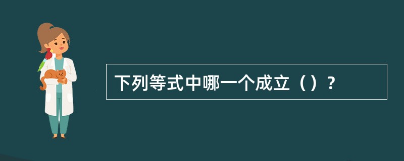 下列等式中哪一个成立（）？