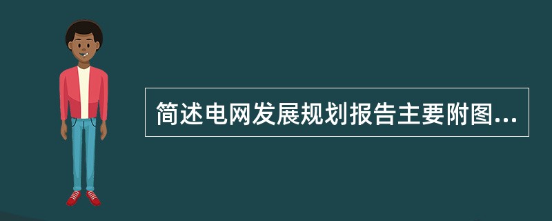 简述电网发展规划报告主要附图应包含哪些内容。