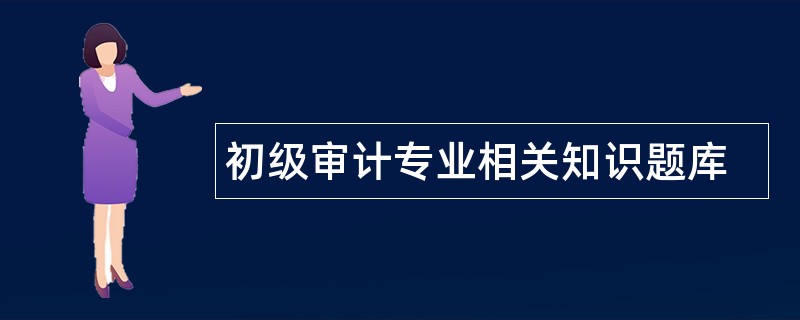 初级审计专业相关知识题库
