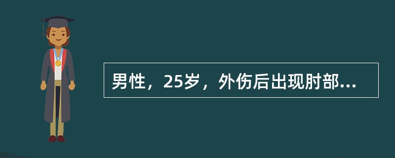 男性，25岁，外伤后出现肘部关节肿胀，可以帮助鉴别肱骨髁上骨折和肘关节后脱位的表