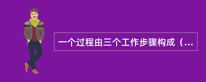 一个过程由三个工作步骤构成（如图所示），每个步骤相互独立，每个步骤的一次合格率F
