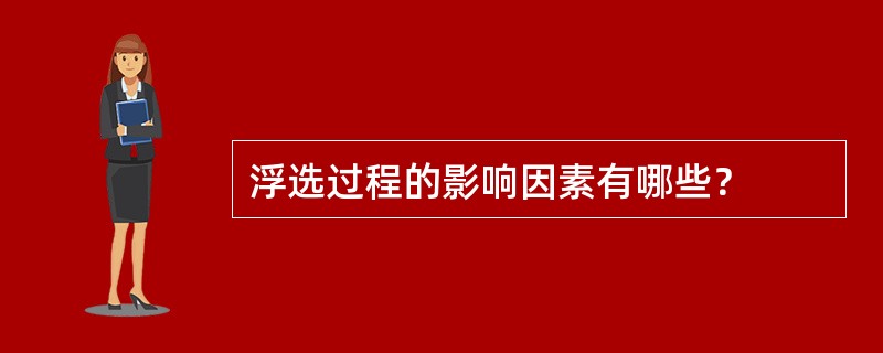 浮选过程的影响因素有哪些？