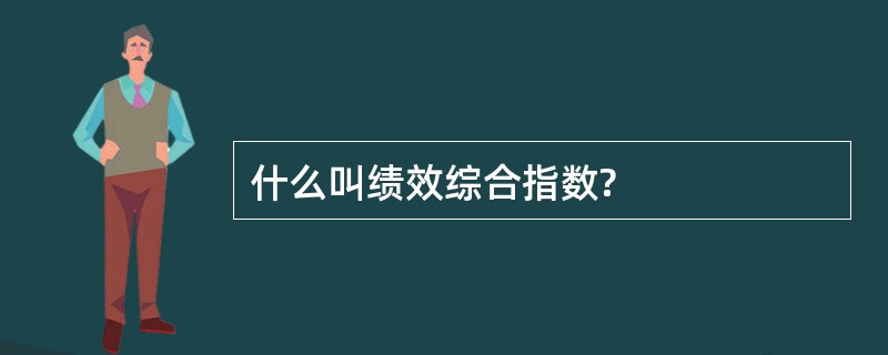 什么叫绩效综合指数?