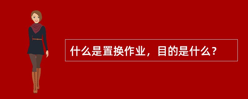 什么是置换作业，目的是什么？