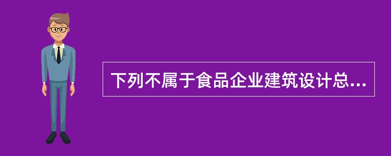 下列不属于食品企业建筑设计总平面图卫生审查内容的是（）