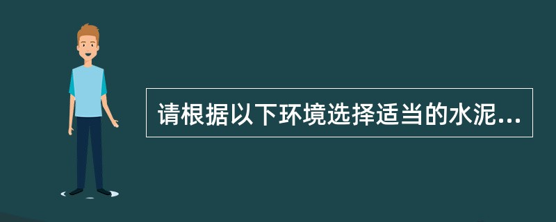 请根据以下环境选择适当的水泥紧急抢修工程（）