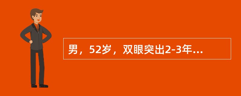 男，52岁，双眼突出2-3年，请结合影像图像，选择最可能的诊断()