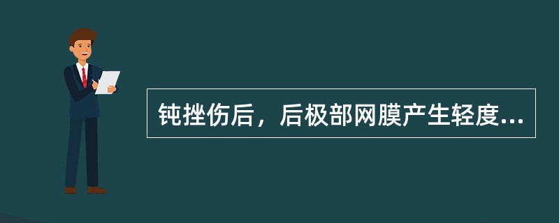 钝挫伤后，后极部网膜产生轻度灰白色混浊，数天后眼底恢复正常，这种网膜损伤称为__