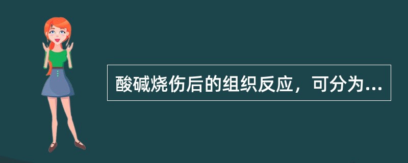 酸碱烧伤后的组织反应，可分为三种不同程度的烧伤：轻度________、中度___