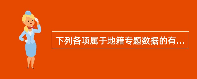 下列各项属于地籍专题数据的有（）。