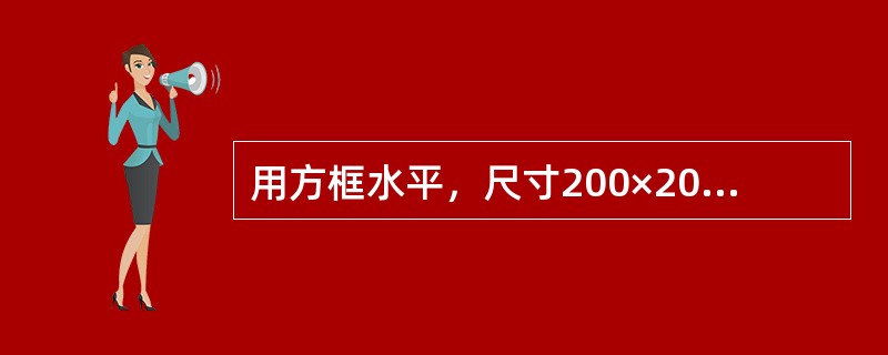 用方框水平，尺寸200×200，精度为0.02/1000测量导轨的直线，已得最大